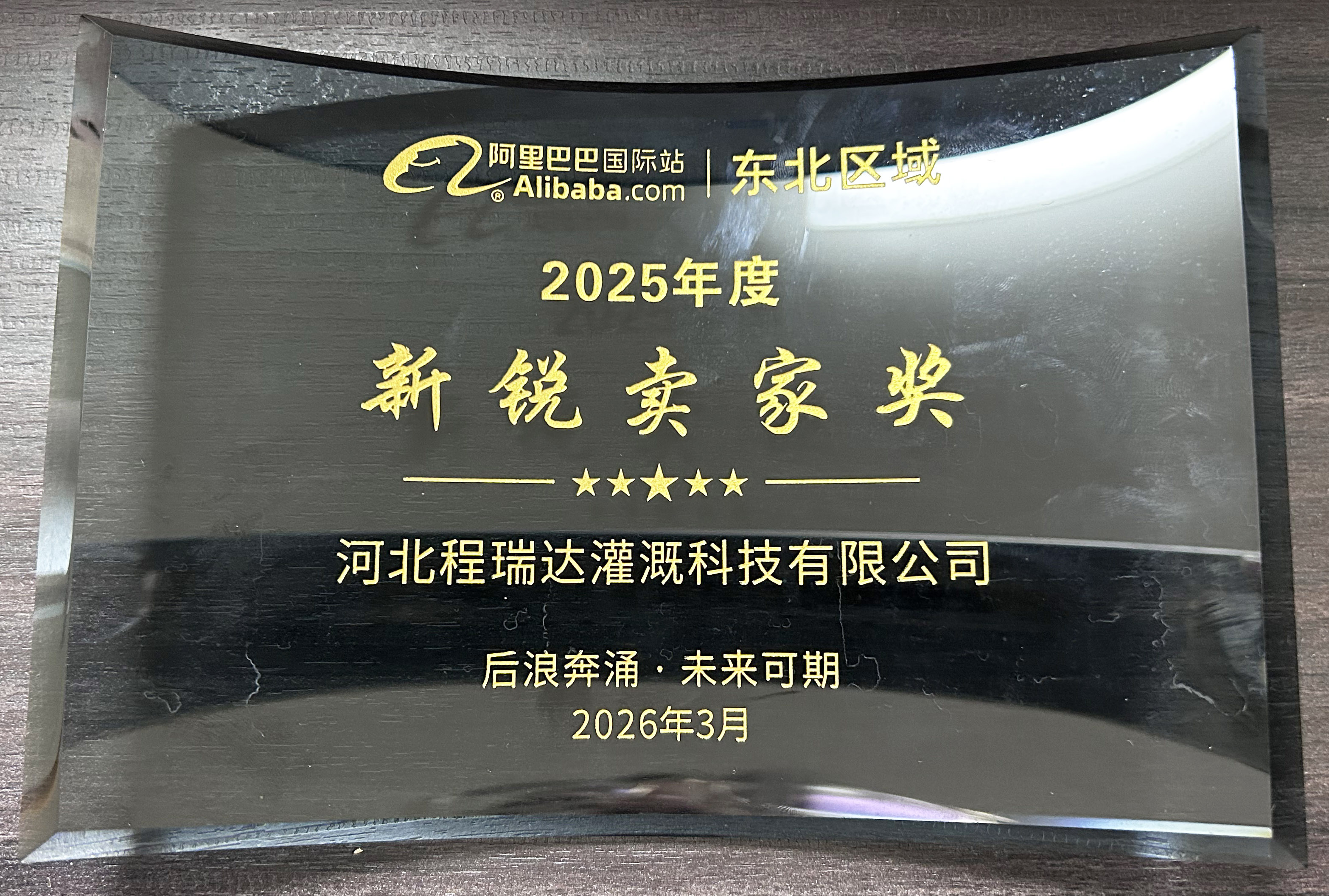 昌都程瑞达灌溉 | 荣获阿里国际站新锐卖家奖